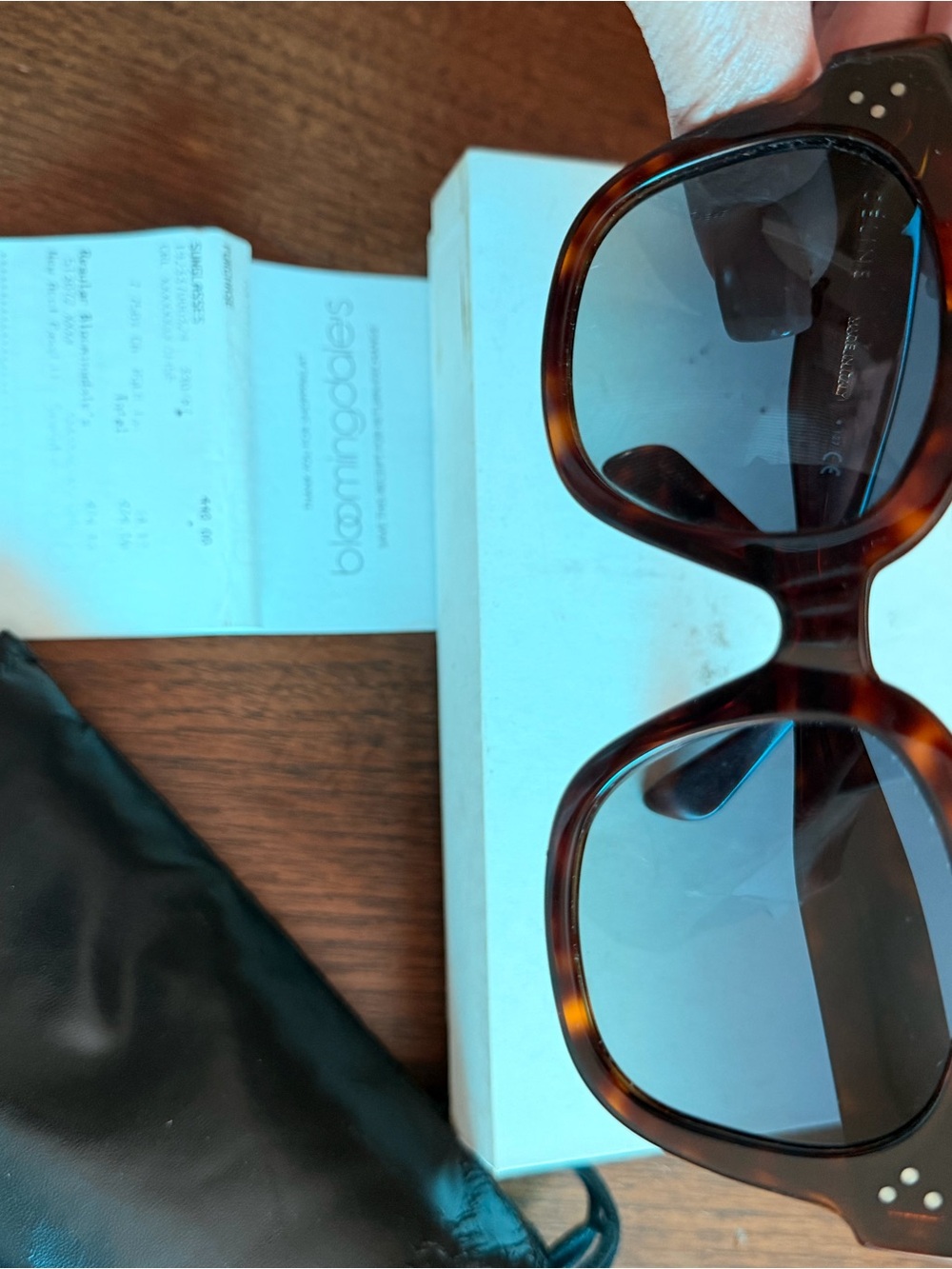 Celine Tortoiseshell Sunglasses with Dark Brown Lenses